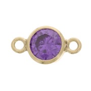 Intercalaire rond 4.5 mm oxyde de Zirconium -Amethyst - Gold filled (or laminé)  x1|raw }}