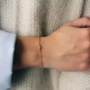 Intercalaire rond 4.5 mm oxyde de zirconium - Rose - Gold filled (or laminé)  x1