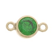 Intercalaire rond 4.5 mm - oxyde de Zirconium - Vert - Gold filled (or laminé)  x1|raw }}