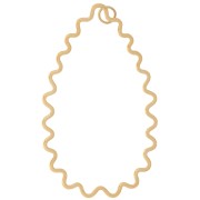 Pendentif goutte ondulé 51x31 mm - Acier inoxydable 316L Doré x1