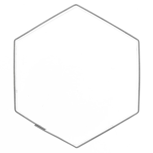 Emporte-pièce en acier inox pour modelage 62x69 mm - Hexagone x1