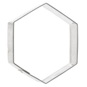 Emporte-pièce en acier inox pour modelage 62x69 mm - Hexagone x1