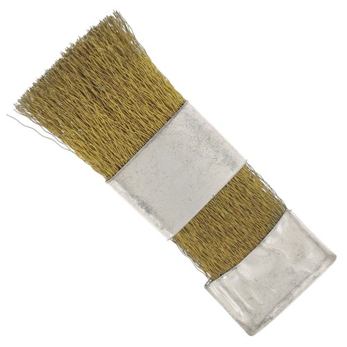 Brosse à gratter en laiton 60x20 mm pour nettoyer les limes - Brass scratch brush