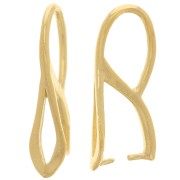 Attache pendentif évidé 20 mm - Argent 925 Doré à l'or fin x1|raw }}