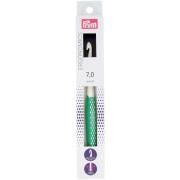 Crochet pour laine en plastique ergonomique Prym - 7 mm - Blanc - Vert x1