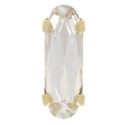 Cristal serti Aurora A4161 Long Classical Oval 15x5 mm - Doré - Crystal x1