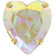 Cristal serti Aurora Coeur A4831 Antique Heart 15.5x14 mm - Doré - Crystal AB x1|raw }}
