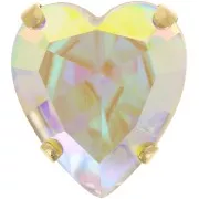 Cristal serti Aurora Coeur A4831 Antique Heart 15.5x14 mm - Doré - Crystal AB x1