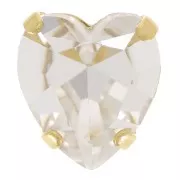 Cristal serti Aurora Coeur A4831 Antique Heart 11x10 mm - Doré - Crystal x1