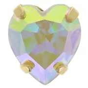 Cristal serti Aurora Coeur A4831 Antique Heart 11x10 mm - Doré - Crystal AB x1