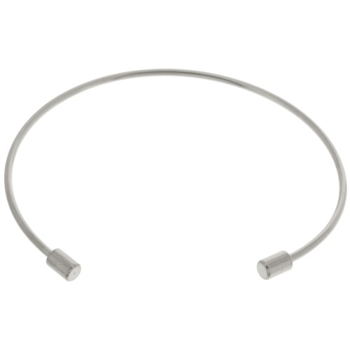 Bracelet jonc fin 1.7 mm avec tube dévissable - Acier inoxydable 304 x17cm