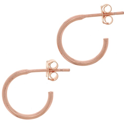 Créoles ouvertes à décorer 12 mm - Rose Gold filled (or laminé)  x2