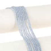 Perles rondes facettées 3 mm pierre gemme  - Anhydrite - Angélite x39cm