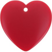 Pendentif coeur en résine opaque 36x36.5 mm - Rouge foncé x1|raw }}