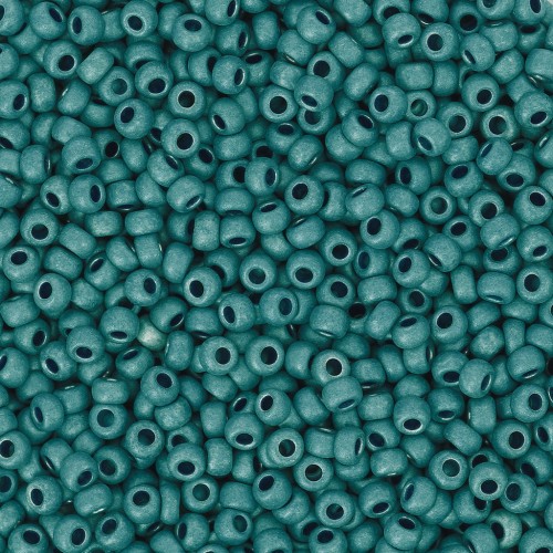 Preciosa Perles rocailles 11/0 2 mm - Terra Métallique Mat - Turquoise x20g