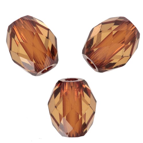 Olives Briolettes PureCrystal 5044 perles olives 5x4 mm - Light Amber x10
