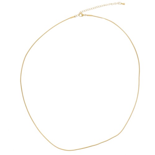 Tour de cou maille serpentine 1.3 mm - Acier inoxydable 304L Doré x49cm