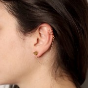 Clous d'oreilles coeur 8 mm - Acier inoxydable 304L x2