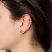 Clous d'oreilles coeur 8 mm - Acier inoxydable 304L x2