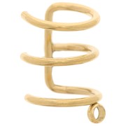 Bague d'oreille triple fils 11 mmpour oreille gauche Acier inoxydable 304 Doré x1|raw }}