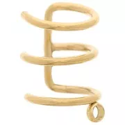 Bague d'oreille triple fils 11 mmpour oreille gauche Acier inoxydable 304 Doré x1