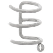 Bague d'oreille triple fils 11 mm pour oreille gauche - Acier inoxydable 304 x1|raw }}