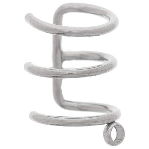 Bague d'oreille triple fils 11 mm pour oreille gauche - Acier inoxydable 304 x1