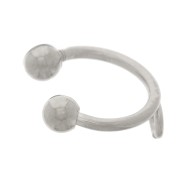 Bague d'oreille fine 10 mm avec boules dévissables - Acier inoxydable 304 x1|raw }}