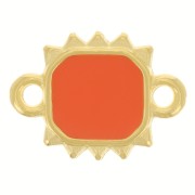 Intercalaire soleil rectangle 14x10 mm résine époxy - Doré à l'or fin - Hyacinth|raw }}