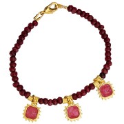 Breloque soleil octogonal 12x10 mm - résine époxy - Doré à l'or fin - Hyacinth x1