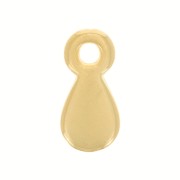 Breloques goutte 8.5x4 mm - Doré à l'or fin x4