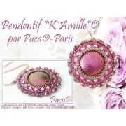 Perles en verre Konos® par Puca® 4x2 mm - Jet Azzuro Mat x10g