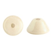 Perles en verre Konos® par Puca® 4x2 mm - Opaque Ivory Ceramic Look x10g|raw }}