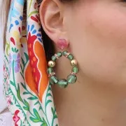 Perle rondelle Strass 10 mm - Argenté - Crystal x1