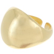 Bague large bombée - Taille 55 - Doré à l'or fin x1