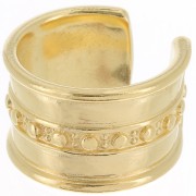 Bague large avec petites boules - Taille 55 - Doré à l'or fin x1|raw }}