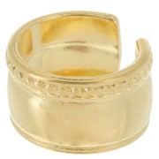 Bague large bombée - effet corde tressée - Taille 54 - Doré à l'or fin x1|raw }}