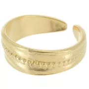 Bague large texturé - Taille 55 - Doré à l'or fin x1