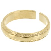 Bague fine - effet corde tressée - Taille 54 - Doré à l'or fin x1|raw }}