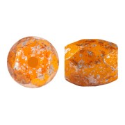 Perles en verre Baros® par Puca® 6x5 mm - Frost Tangerine Tweedy x10g