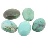 Cabochon ovale 14x10 mm en pierre gemme - Turquoise x1
