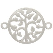Intercalaire rond ajouré 13.5 mm - motif arbre de vie - Argent 925 x1|raw }}