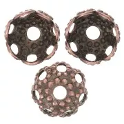 Coupelles filigranées 4 mm - Cuivré vieilli x20