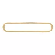 Intercalaire rectangle arrondi 29x6 mm - Argent 925 Doré à l'or fin x1