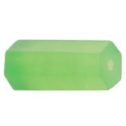 Perle tube hexagone en pierre gemme teintée 17x7 mm - Jade verte x1
