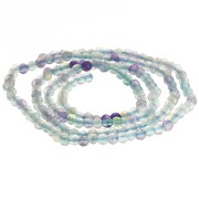 Perles rondes facettées 2 mm pierre gemme - Fluorite x32cm|raw }}