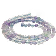 Perles rondes facettées 3 mm pierre gemme - Fluorite x31cm|raw }}