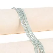 Perles rondes facettées 2 mm pierre gemme - Larimar x31cm