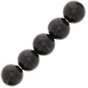 Perles rondes 4 mm pierre gemme - Spinelle noir x20