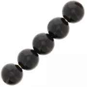Perles rondes 4 mm pierre gemme - Spinelle noir x20
